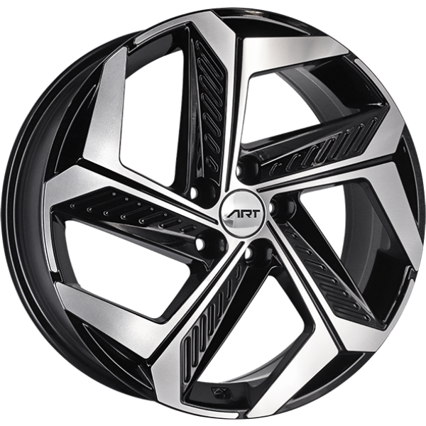 R22219001 Art Replica Wheels Replica 222 Gloss Black Machined Face main image
