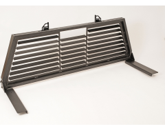 Dee Zee Steel Louver Headache Rack - Black Gloss Powder Coated