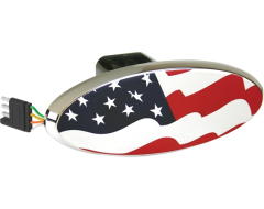 Highland USA Flag Lighted Hitch Cover