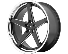 Adventus Wheels AVS-2 - Matte Black - Milled with SS Lip