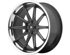 Adventus Wheels AVS-4 - Satin Black - Milled with SS Lip
