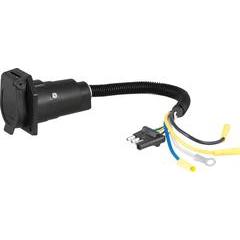 Curt 4-Way Flat To 7-Way Round RV Blade Wiring Adapter