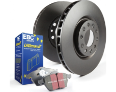 EBC Brakes Stage 1 Brake Kit - Ultimax2 Pads and Black RK Rotors