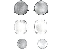 Rugged Ridge Stone Guard Kit Head Light Protectors
