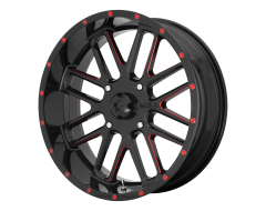 MSA Wheels M35 BANDIT Gloss Black with Milled Red Tint