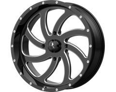 MSA Wheels M36 SWITCH Gloss Black Milled Spokes