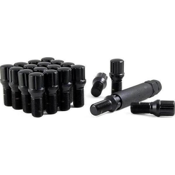 PartsEngine Wheel Lug Bolt Kits Black