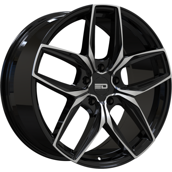 EURO DESIGN Wheels Forza Gloss Black Milled Spokes