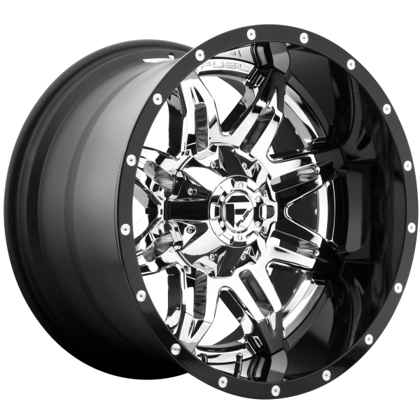Fuel OffRoad Wheels D266 LETHAL Chrome Gloss Black Lip